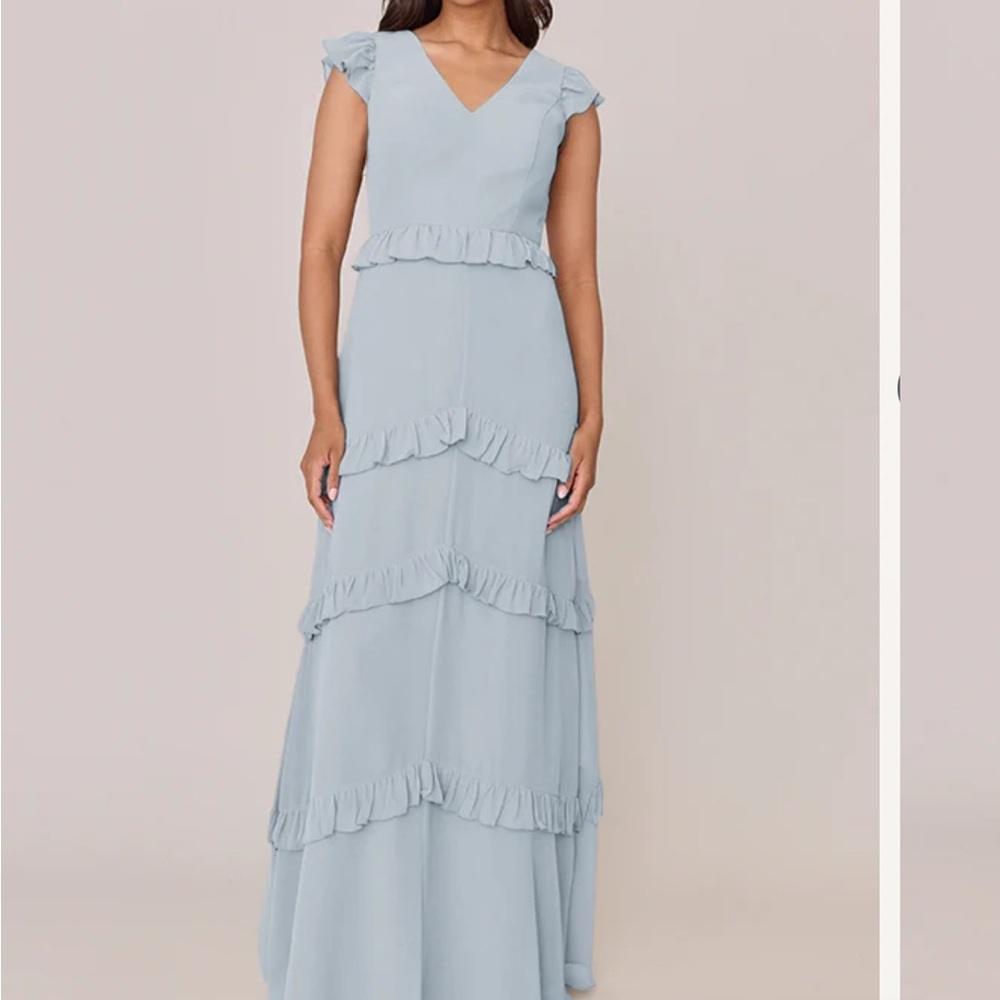 Revelry “Sky Blue” Amelia Chiffon Dress 6-8